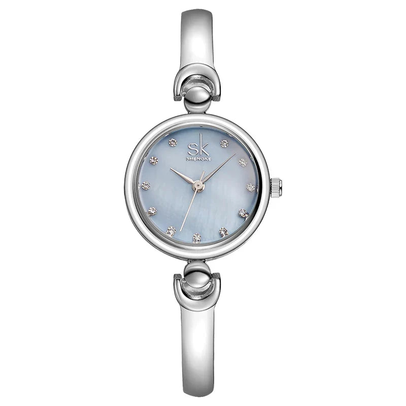 SK Women Luxury Alloy Watch – Quartz Bracelet Wristwatch with Waterproof & Fashionable