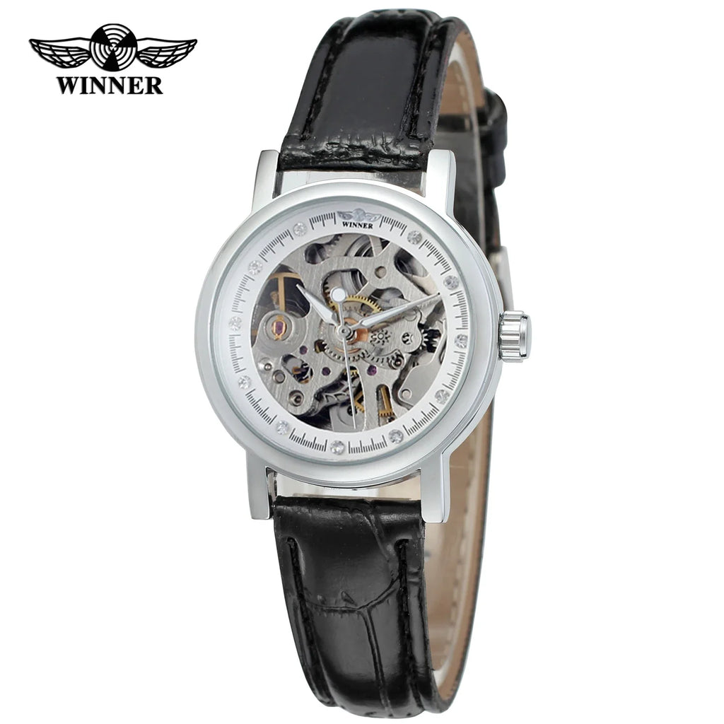 T-Winner Women’s Skeleton Automatic Watch – Vintage Mechanical Timepiece