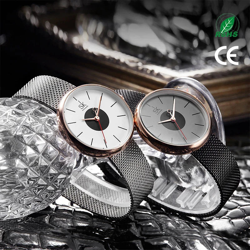 SK Women’s Quartz Watch – Classic Alloy Wristwatch with 3ATM Waterproof Design