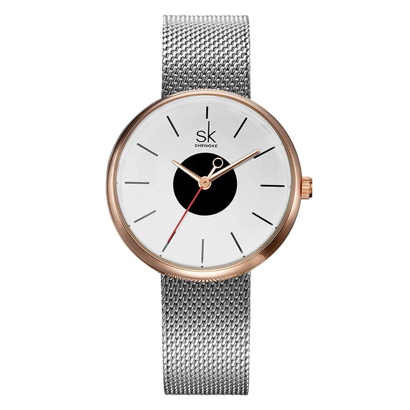 SK Women’s Quartz Watch – Classic Alloy Wristwatch with 3ATM Waterproof Design