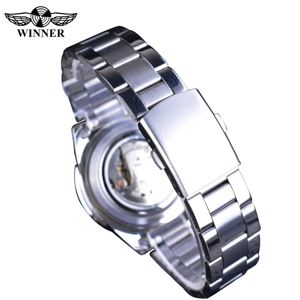 T-Winner Men’s Automatic Mechanical Watch – Retro Luminous Hands, Date Display
