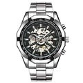 T-WINNER Men’s Mechanical Watch – Luxury Stainless Steel Chronograph Business Watch