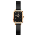 SK Luxury Women’s Quartz Watch – Rectangle Dial, Stainless Steel or Leather Strap Wristwatch