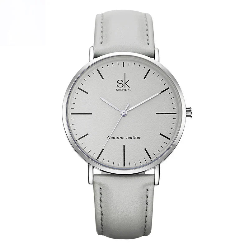 SK Women’s Quartz Watch – 40mm Leather Band, Waterproof Business Fashion Timepiece