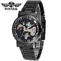 T-Winner Men’s Skeleton Automatic Mechanical Watch – Stainless Steel Fashion Timepiece