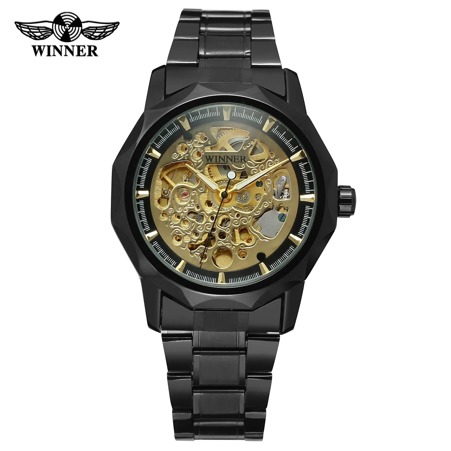 T-Winner Luxury Skeleton Automatic Watch for Men – Mechanical Timepiece
