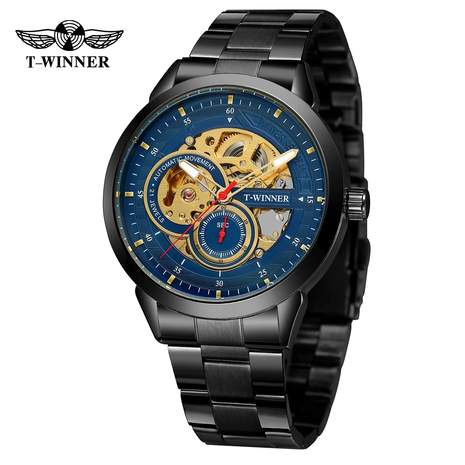 T-Winner Skeleton Automatic Mechanical Watch for Men – Luxury Timepiece