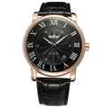 T-Winner Men’s Automatic Mechanical Watch – Retro Leather Strap, Shock Resistant