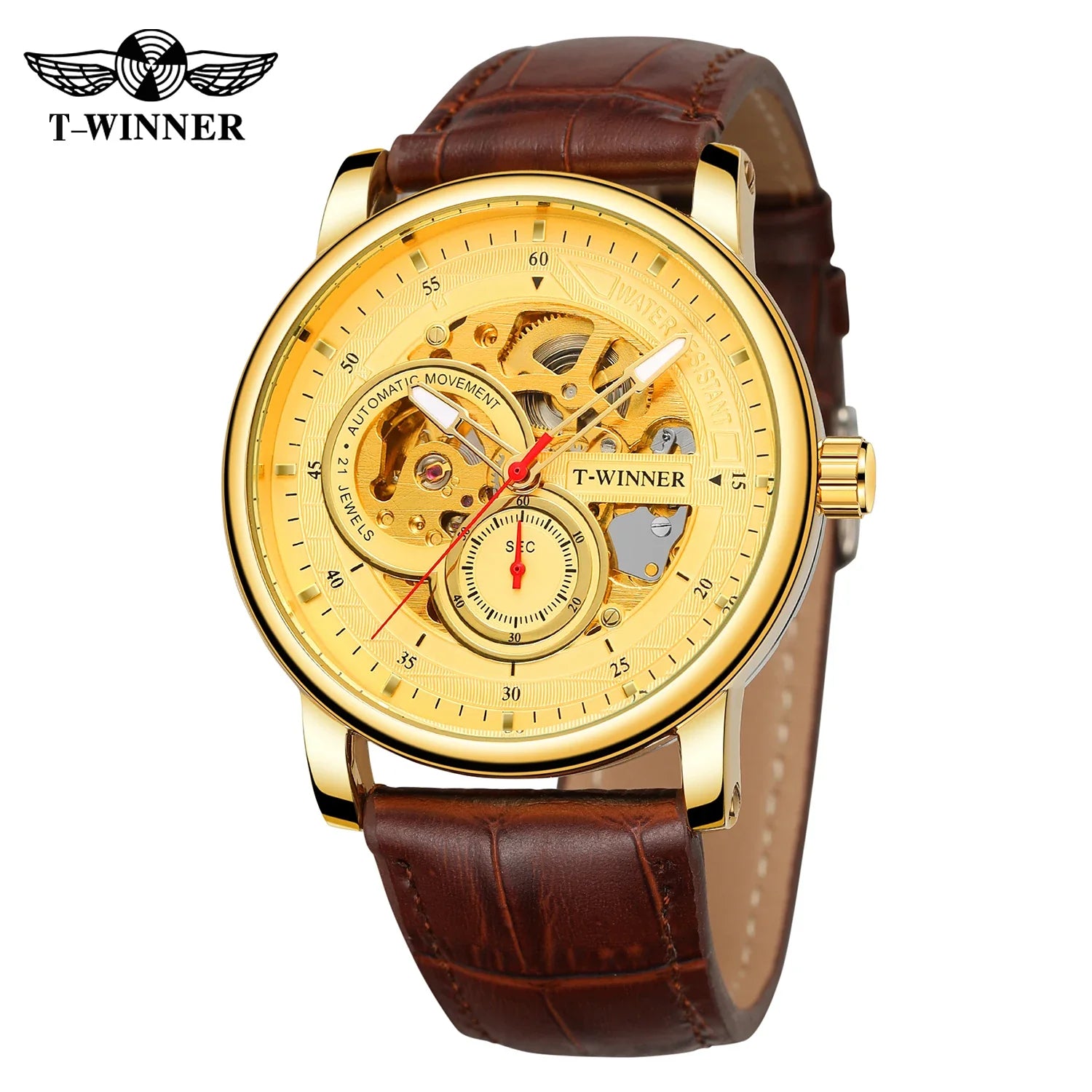 T-Winner Men’s Automatic Mechanical Watch – Waterproof, Elegant Analog Timepiece