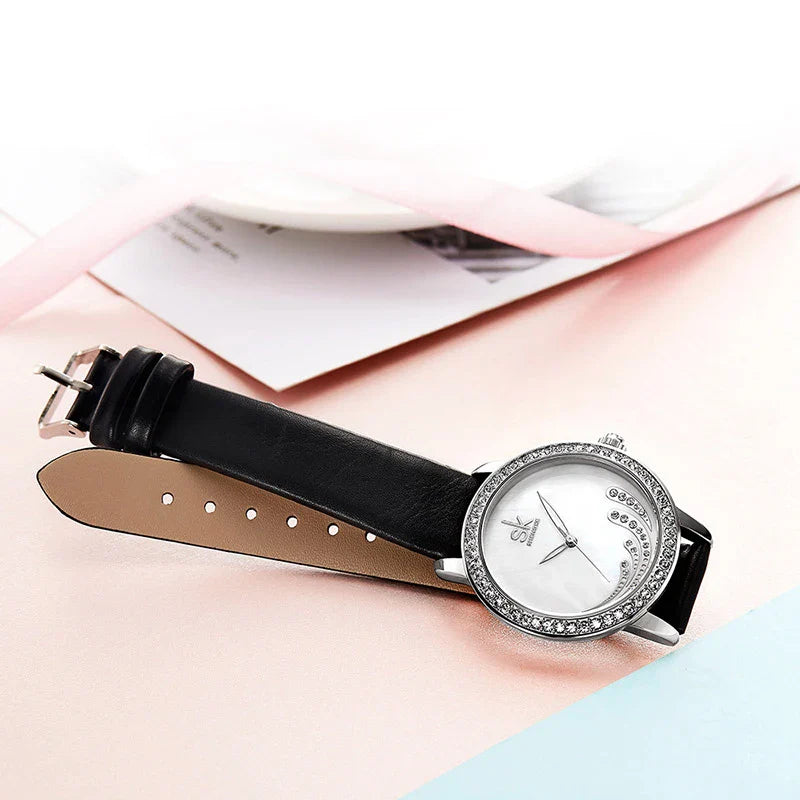 SK Luxury Women’s Quartz Watch – Waterproof Chronograph Wristwatch
