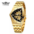 T-Winner Men’s Mechanical Watch – Triangular Dial Automatic Stainless Steel Band