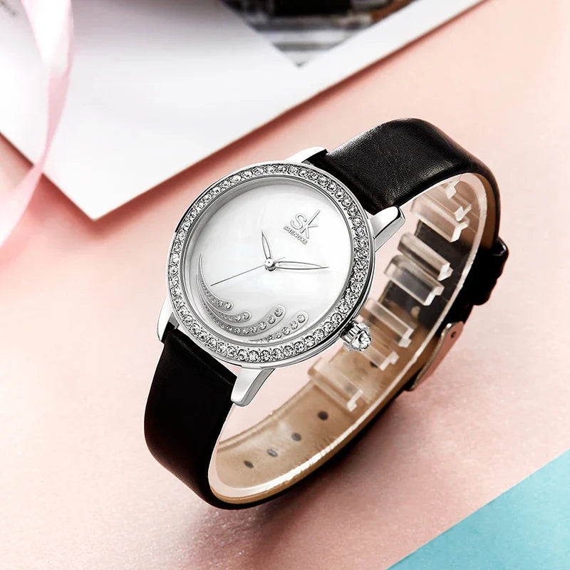 SK Luxury Women’s Quartz Watch – Waterproof Chronograph Wristwatch