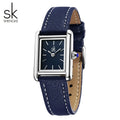 SK Women’s Square Quartz Watch – Leather Strap, Water-Resistant Luxury Wristwatch