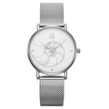 SK Ultra-Thin Women’s Quartz Watch – Stainless Steel Mesh Band, 3ATM Waterproof