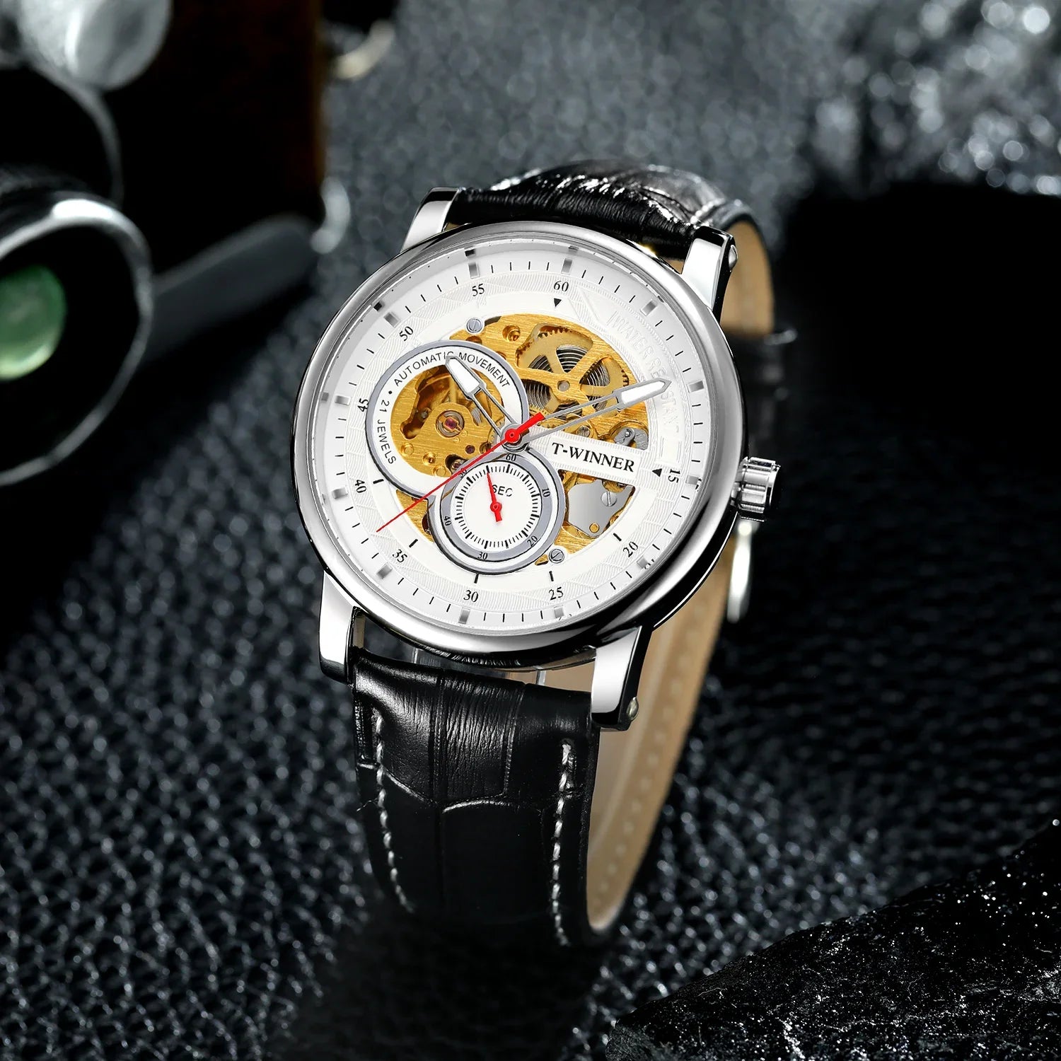 T-Winner Men’s Automatic Mechanical Watch – Waterproof, Elegant Analog Timepiece