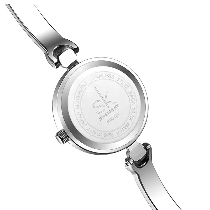 SK Women Luxury Alloy Watch – Quartz Bracelet Wristwatch with Waterproof & Fashionable