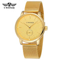 T-Winner Men's Mechanical Watch – Stainless Steel Mesh Strap Automatic Timepiece