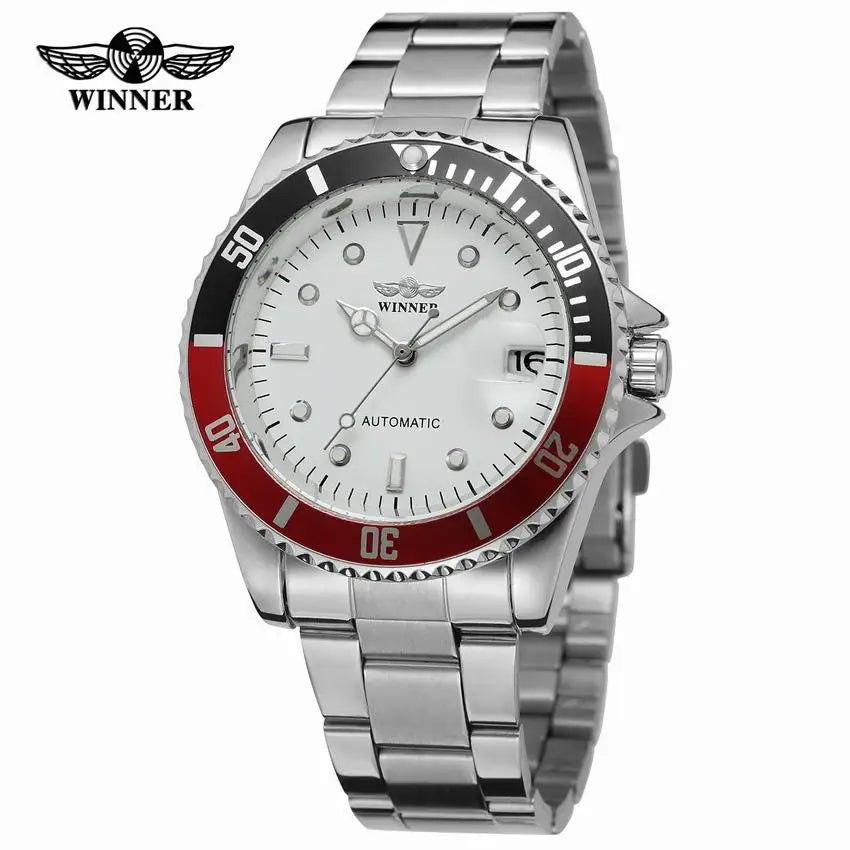 T-Winner Men’s Automatic Mechanical Watch – Retro Luminous Hands, Date Display