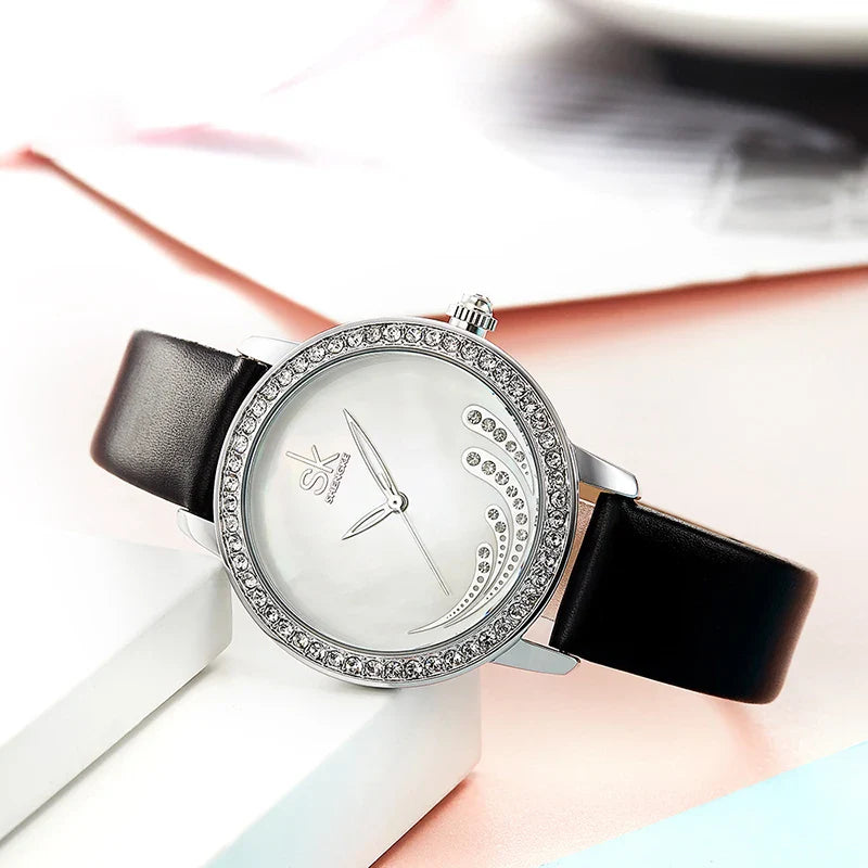 SK Luxury Women’s Quartz Watch – Waterproof Chronograph Wristwatch