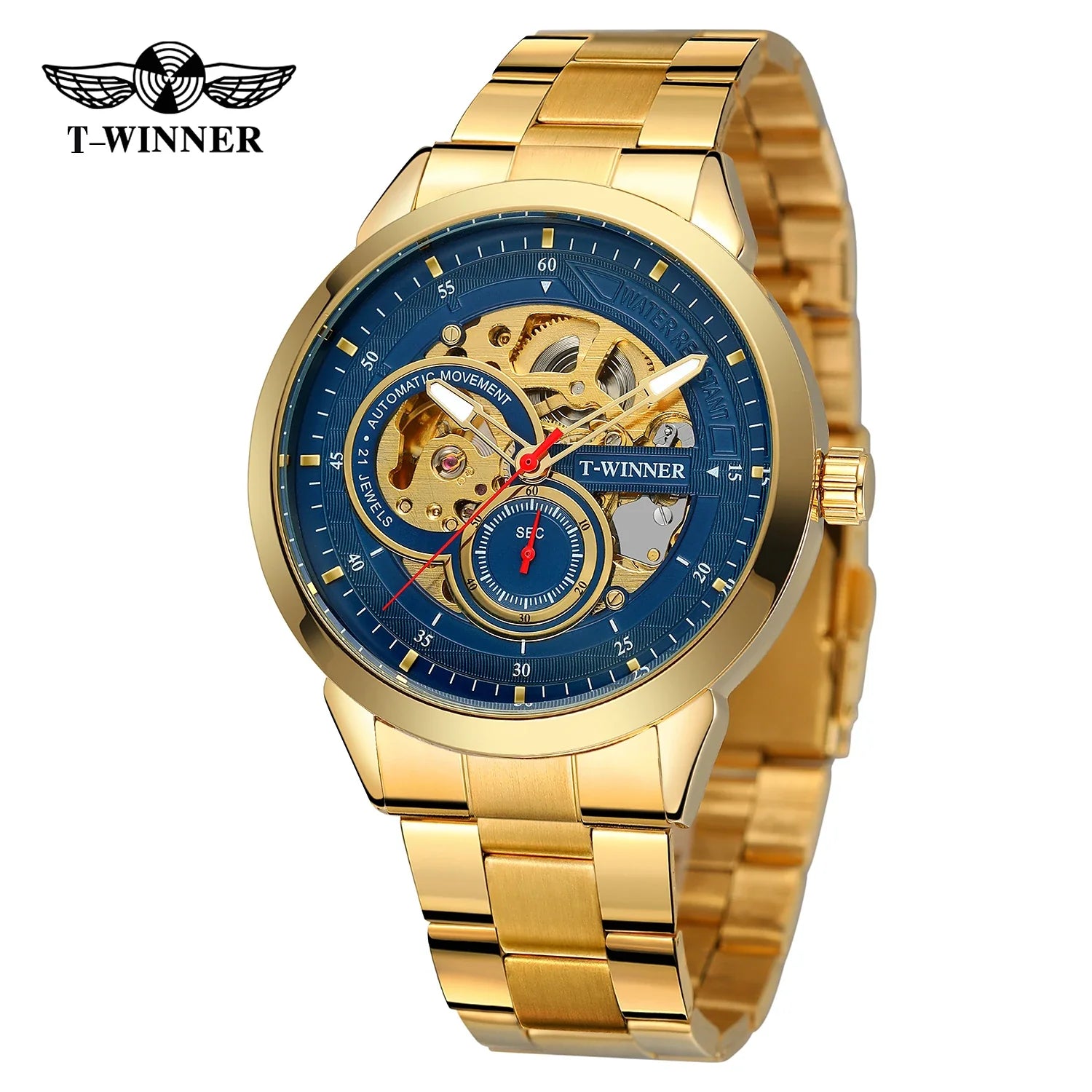 T-Winner Skeleton Automatic Mechanical Watch for Men – Luxury Timepiece