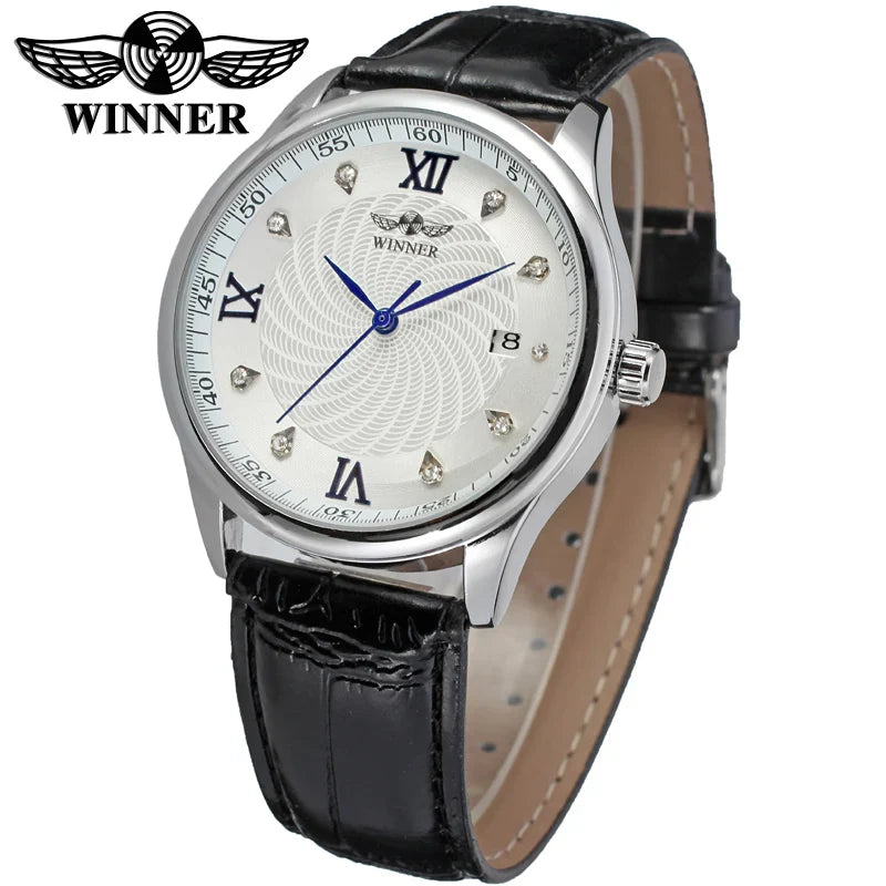T-Winner Men’s Automatic Mechanical Watch – Retro Leather Strap, Business Style