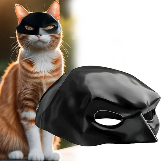 Halloween Bat Cat Mask – Black PLA Cosplay Pet Costume Accessory for Cats