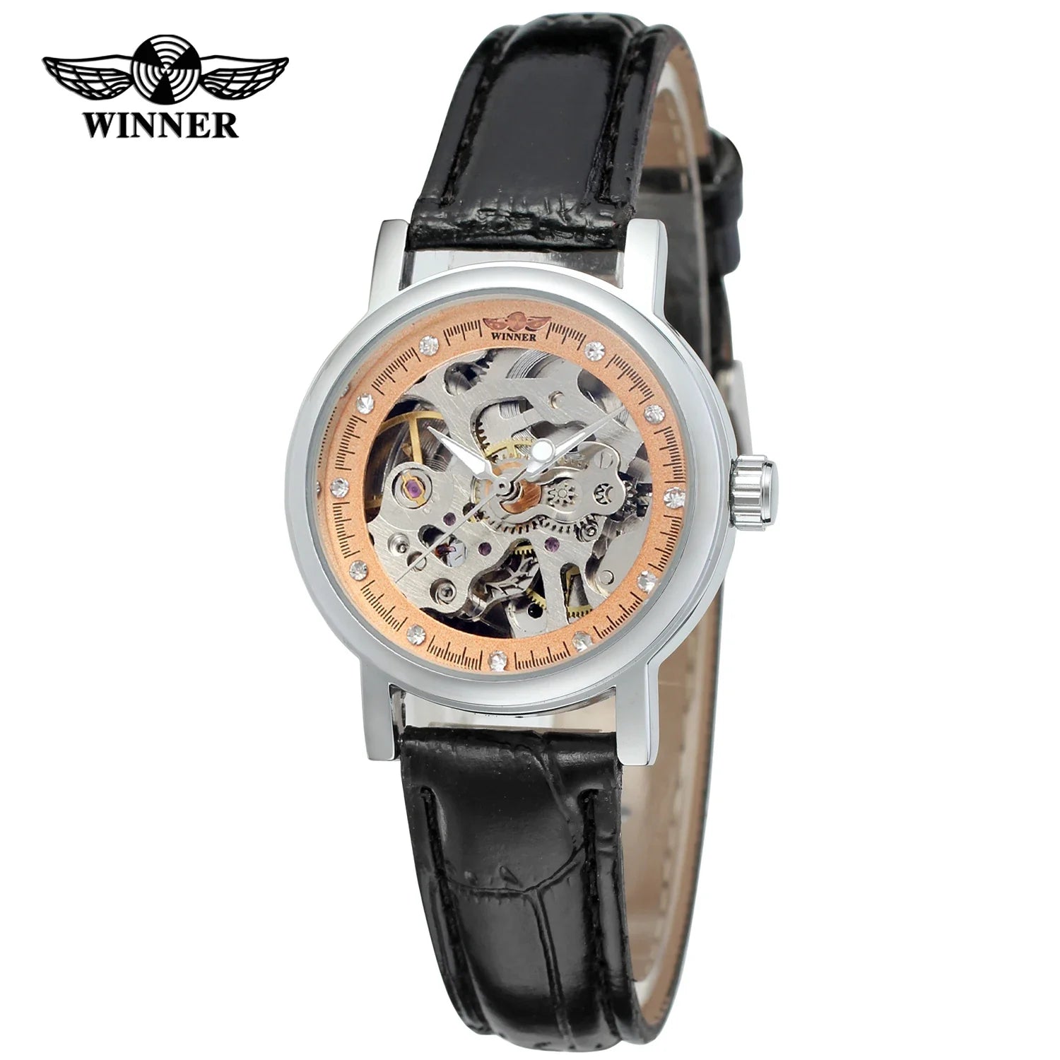 T-Winner Women’s Skeleton Automatic Watch – Vintage Mechanical Timepiece