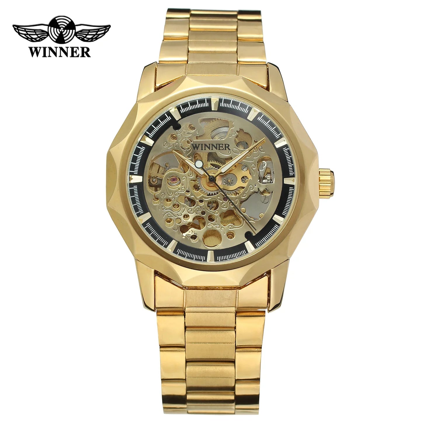T-Winner Luxury Skeleton Automatic Watch for Men – Mechanical Timepiece