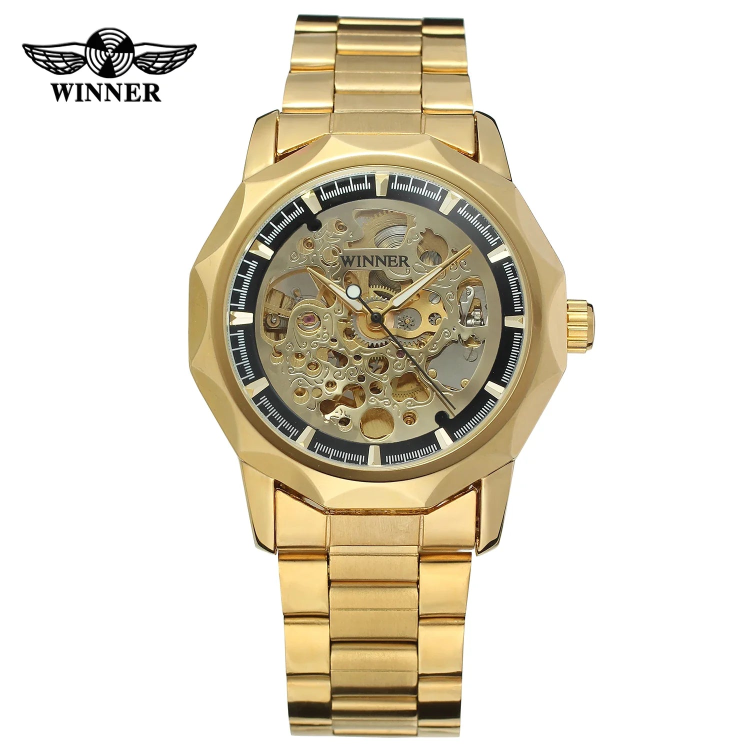 T-Winner Luxury Skeleton Automatic Watch for Men – Mechanical Timepiece