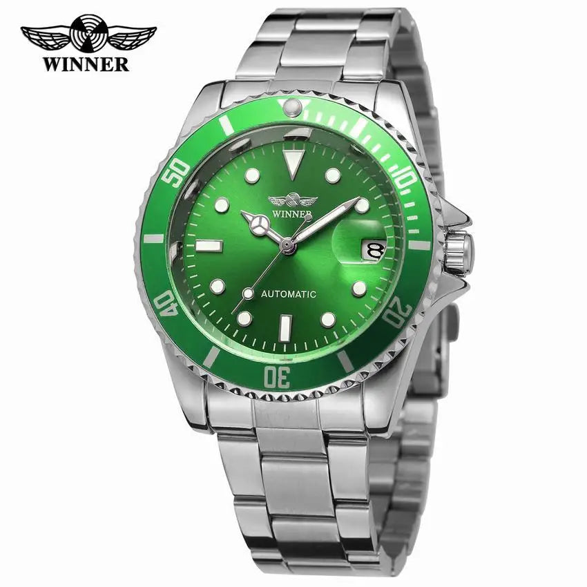 T-Winner Men’s Automatic Mechanical Watch – Retro Luminous Hands, Date Display