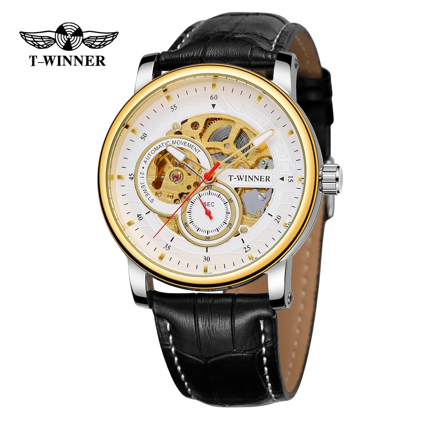 T-Winner Men’s Automatic Mechanical Watch – Waterproof, Elegant Analog Timepiece