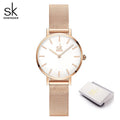 SK Women’s Luxury Quartz Watch – Mesh Strap, 32MM Waterproof Elegant Wristwatch