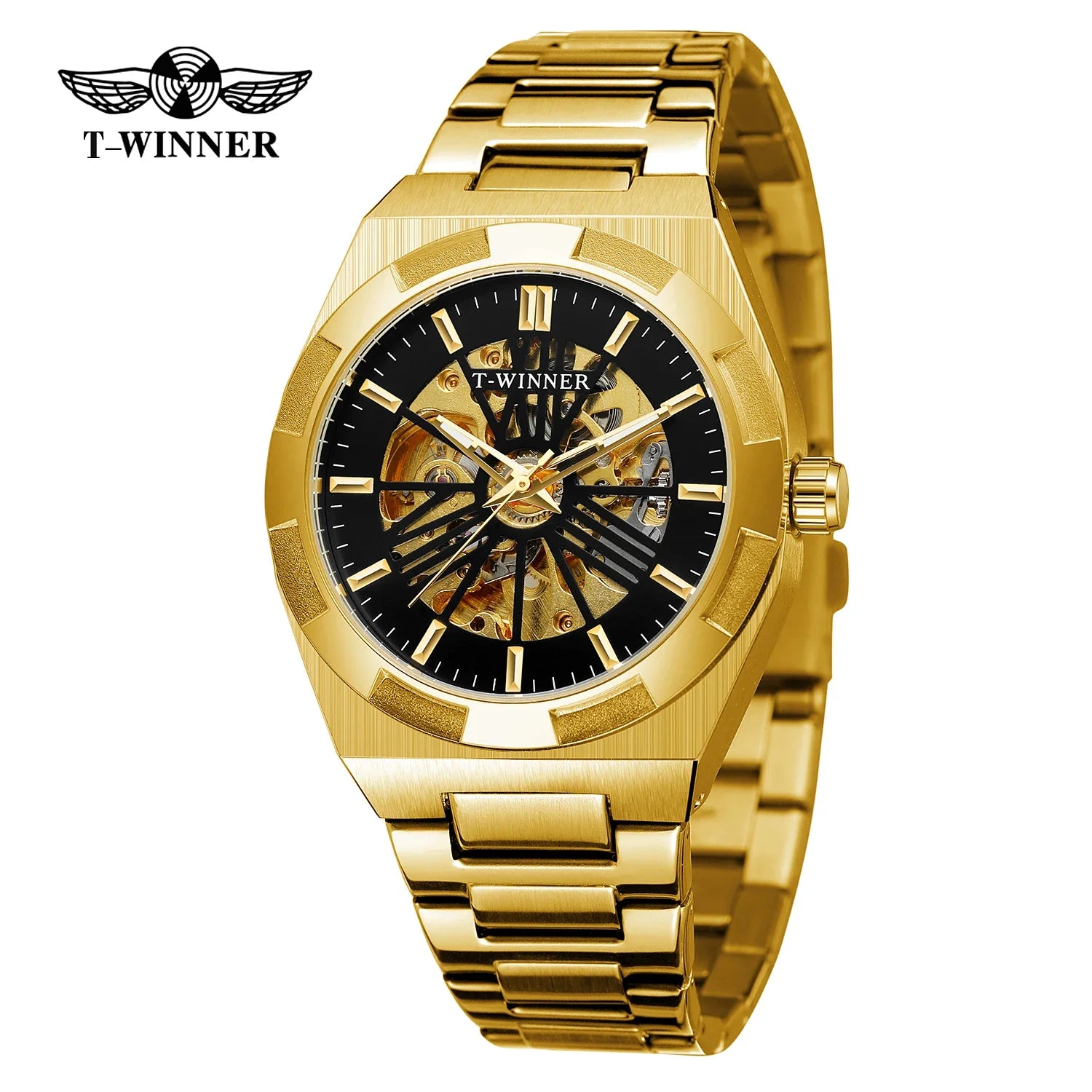 T-Winner Men’s Automatic Stainless Steel Watch – Luxury Business Wristwatch