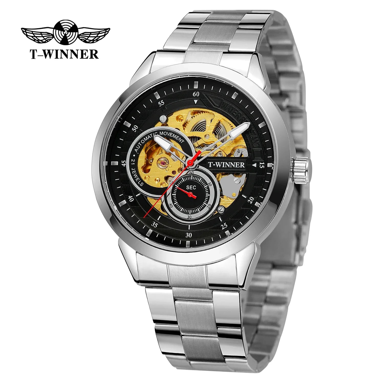 T-Winner Skeleton Automatic Mechanical Watch for Men – Luxury Timepiece