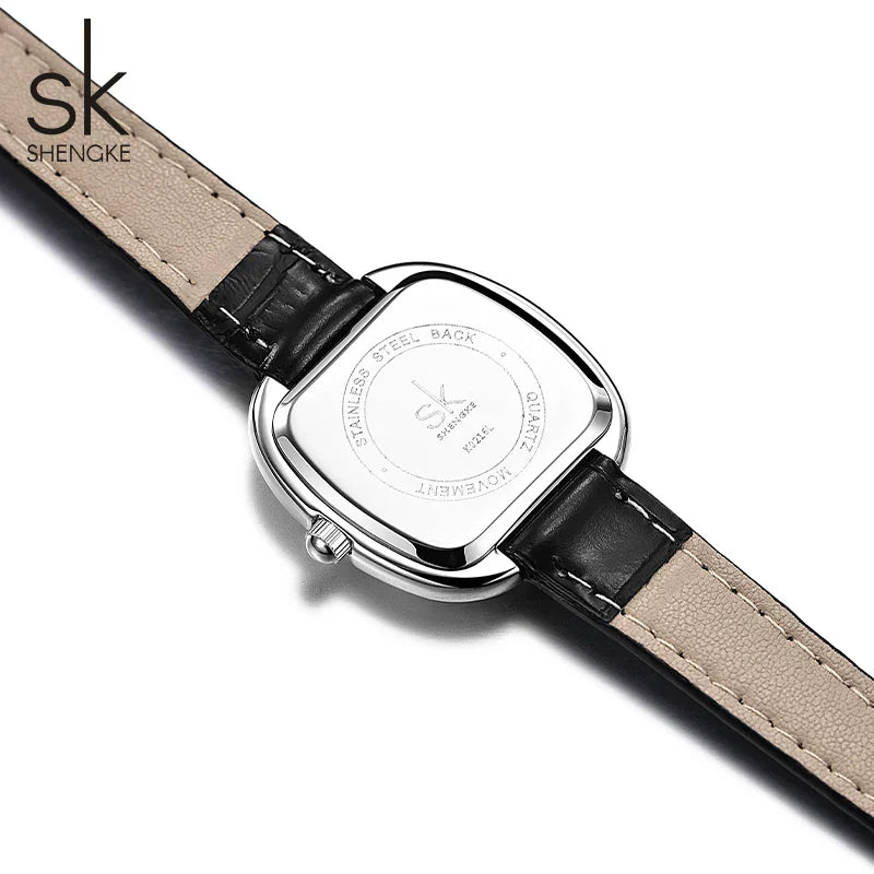 SK Women’s Quartz Watch – Fashion Square Dial, Waterproof Casual Wristwatch