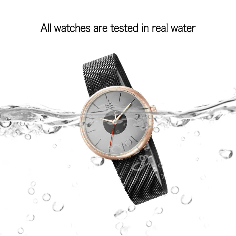 SK Women’s Quartz Watch – Classic Alloy Wristwatch with 3ATM Waterproof Design