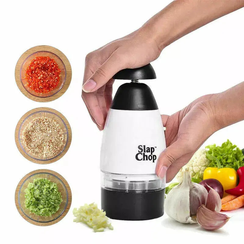 Manual Vegetable Chopper – Multi-Function Garlic Press & Slicer with Stainless Steel Blades