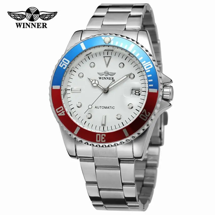 T-Winner Men’s Automatic Mechanical Watch – Retro Luminous Hands, Date Display
