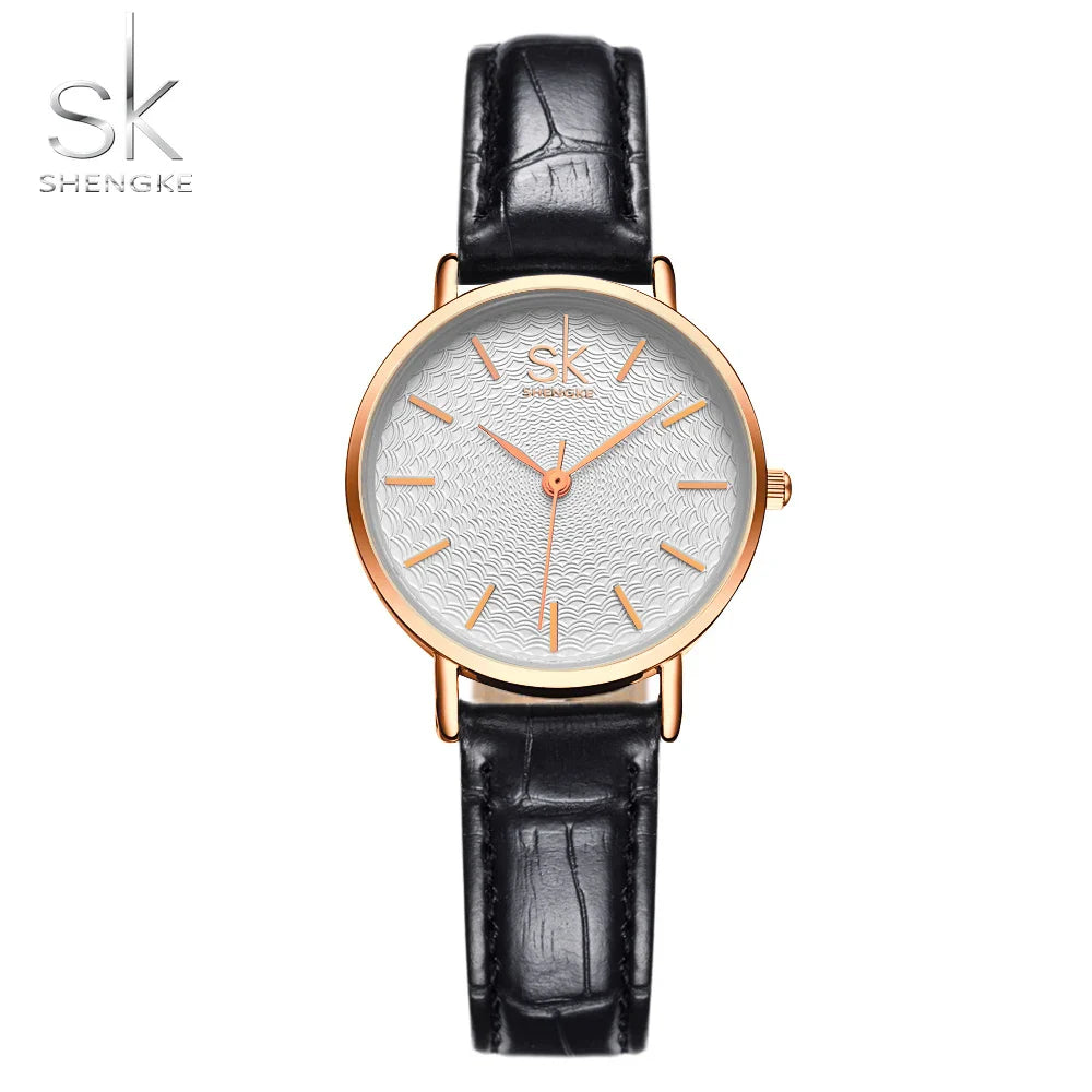 SK Luxury Women’s Quartz Watch – Fashion Wristwatch with Leather or Mesh Strap