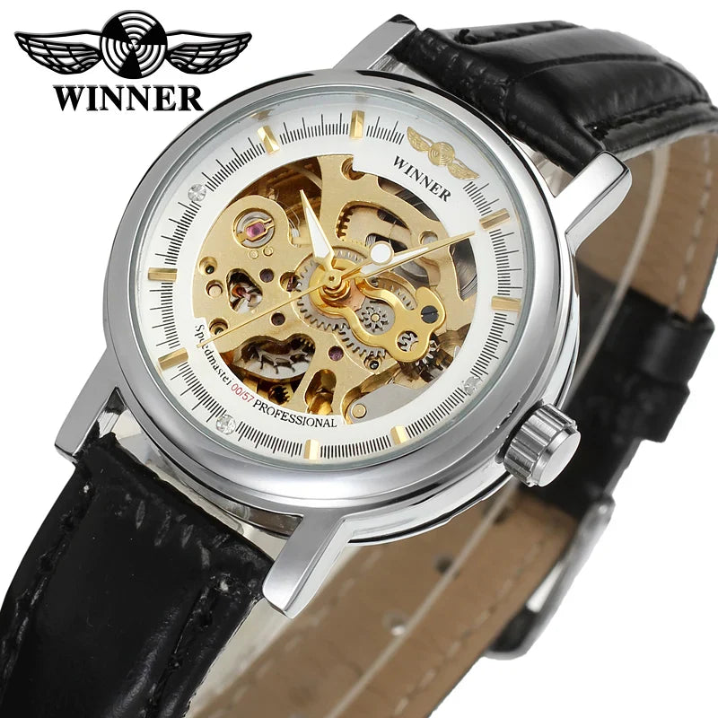 T-Winner Women’s Skeleton Automatic Watch – Vintage Mechanical Timepiece