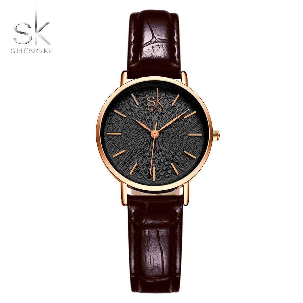 SK Luxury Women’s Quartz Watch – Fashion Wristwatch with Leather or Mesh Strap