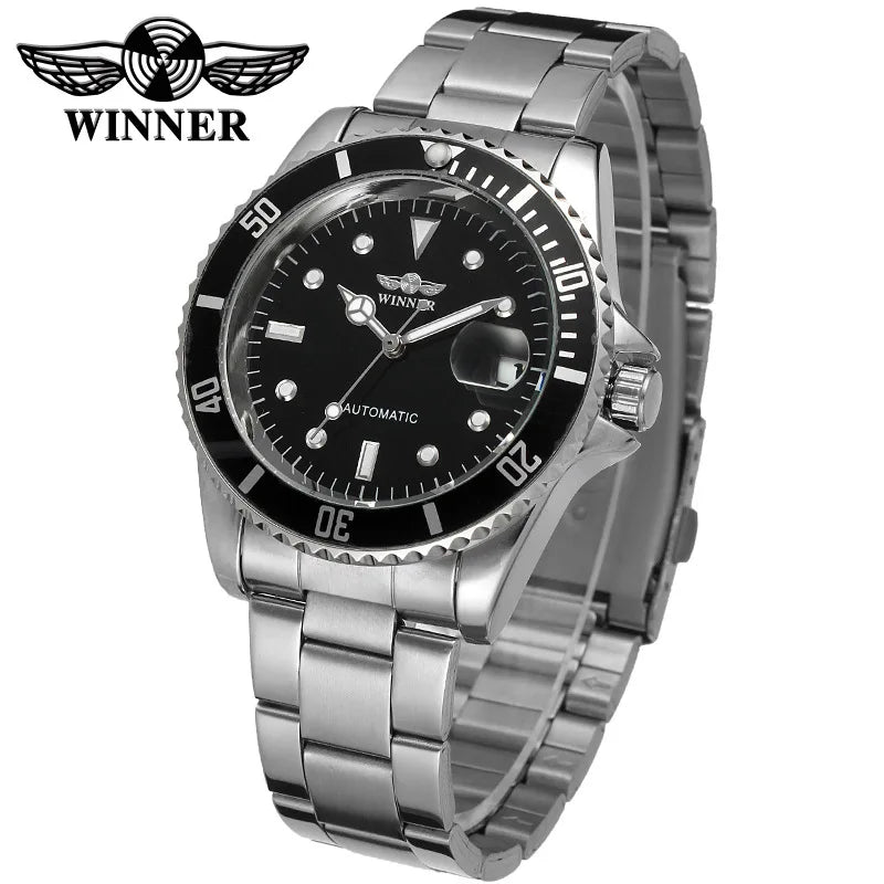 T-Winner Men’s Automatic Mechanical Watch – Retro Luminous Hands, Date Display
