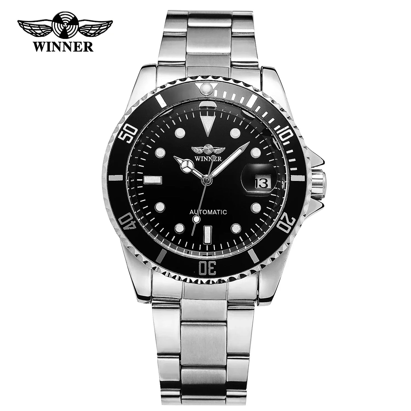 T-Winner Men’s Automatic Mechanical Watch – Retro Luminous Hands, Date Display
