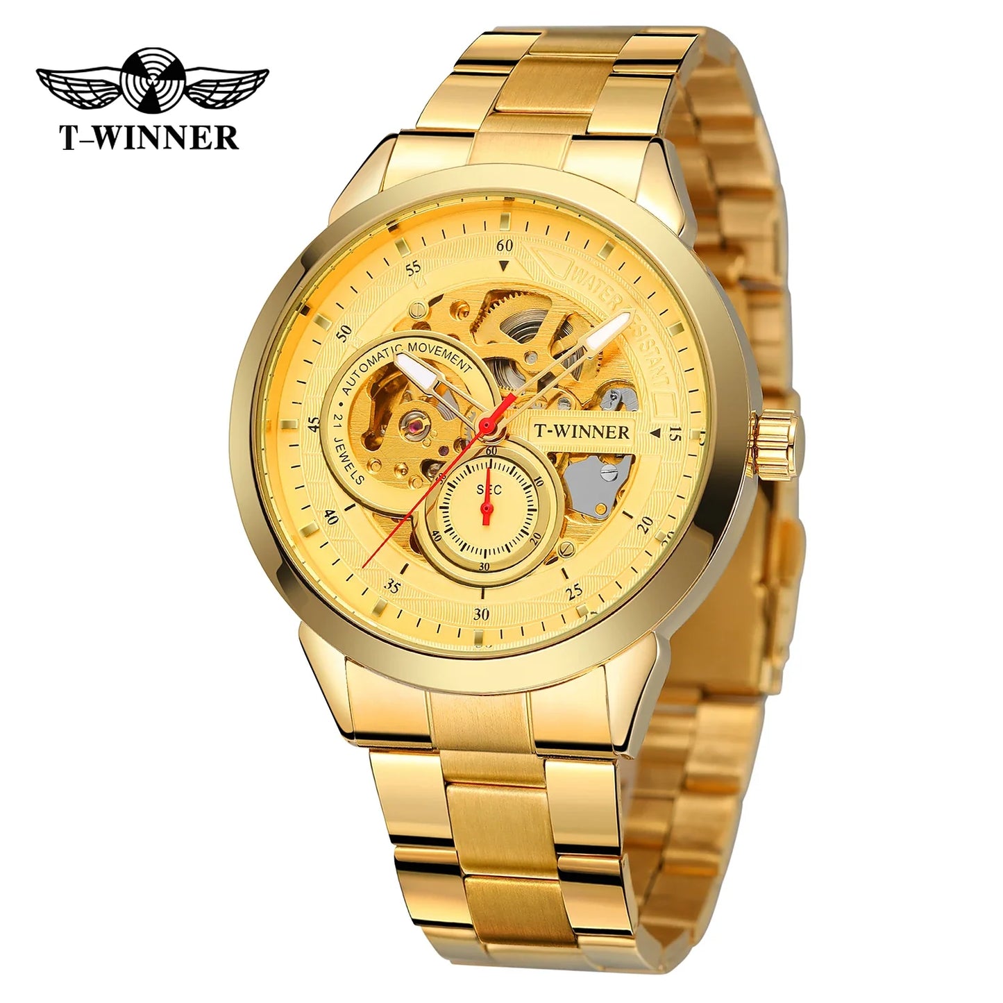 T-Winner Skeleton Automatic Mechanical Watch for Men – Luxury Timepiece