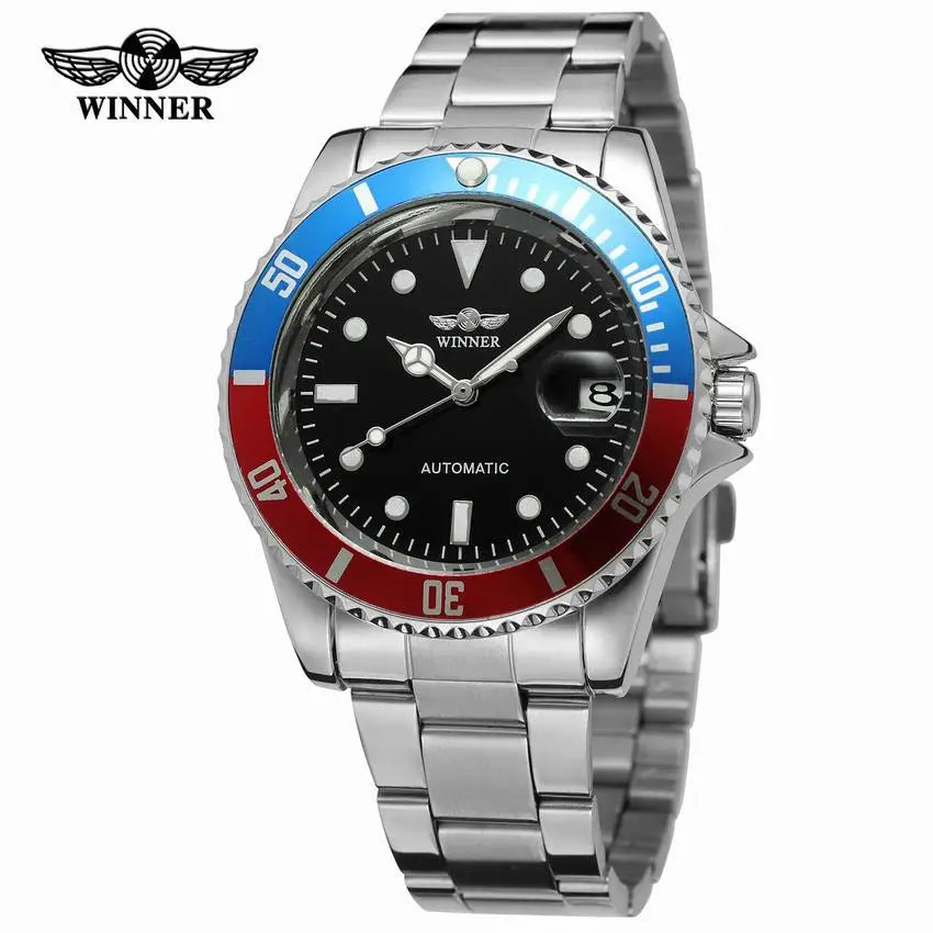 T-Winner Men’s Automatic Mechanical Watch – Retro Luminous Hands, Date Display