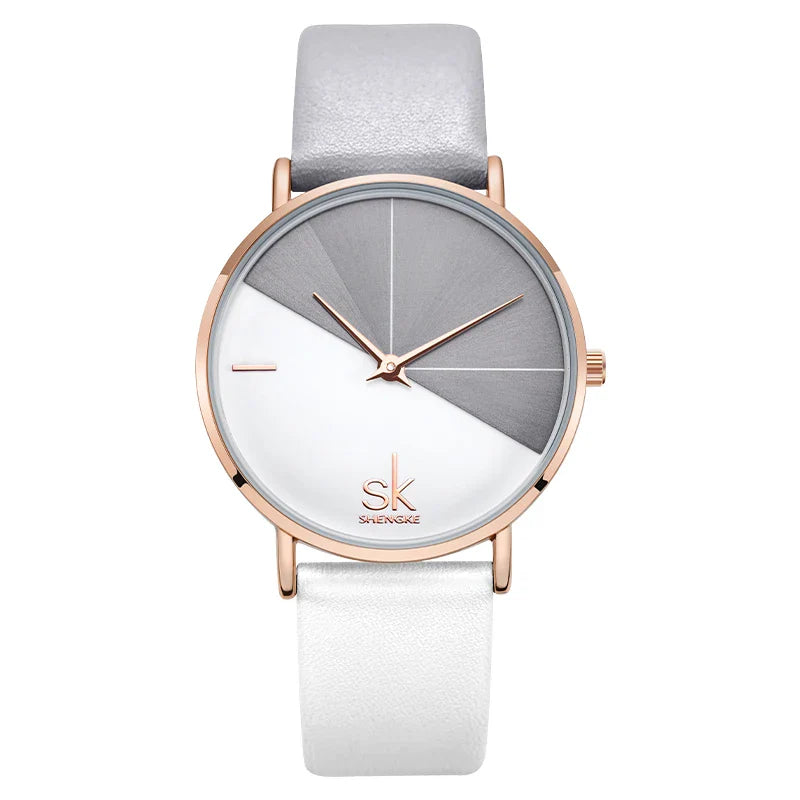 SK Women’s Quartz Watch – High-End Thin Strap Fashion Analog Timepiece
