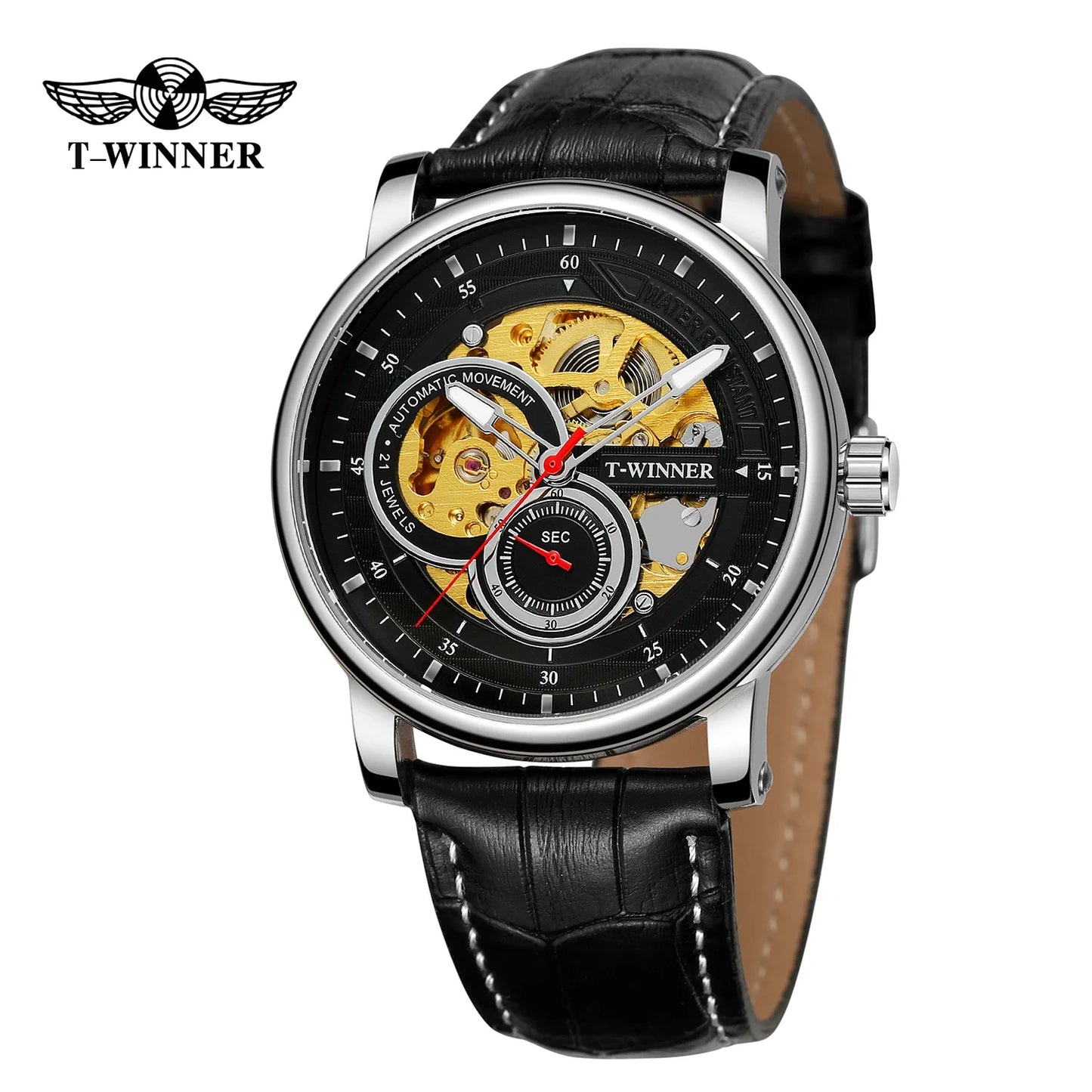 T-Winner Men’s Automatic Mechanical Watch – Waterproof, Elegant Analog Timepiece