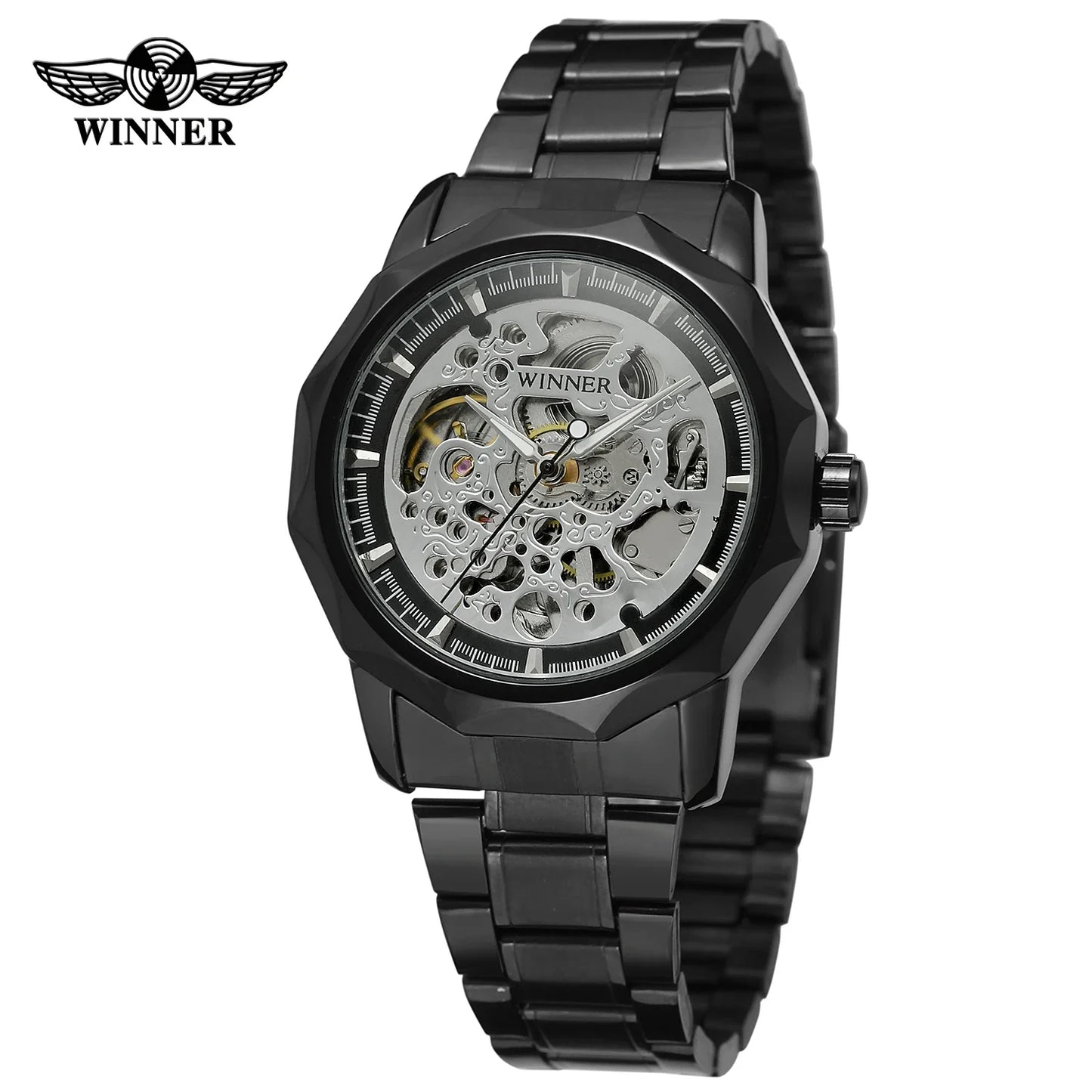 T-Winner Luxury Skeleton Automatic Watch for Men – Mechanical Timepiece