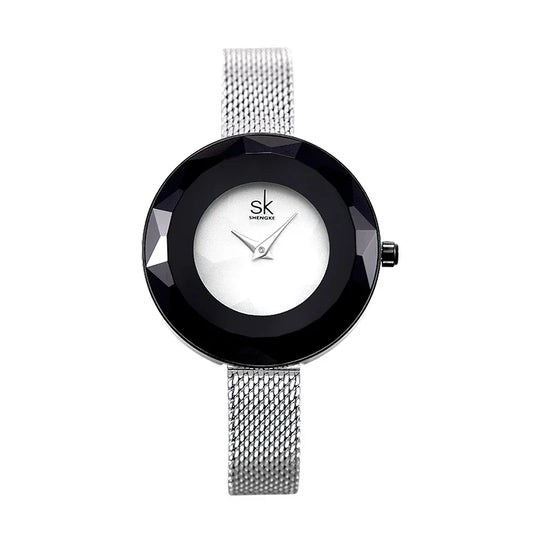 SK Minimalist Women’s Quartz Watch – Waterproof Stainless Steel Wristwatch