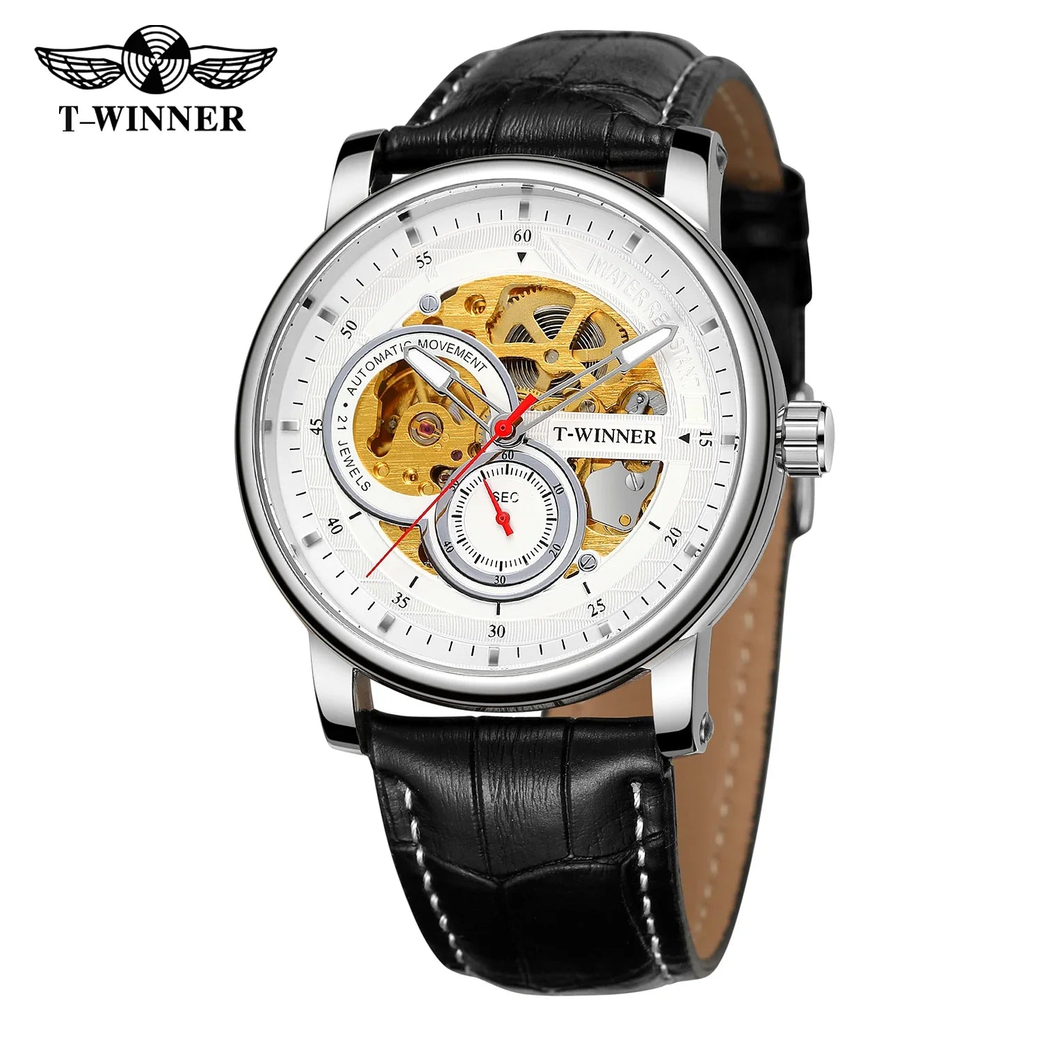 T-Winner Men’s Automatic Mechanical Watch – Waterproof, Elegant Analog Timepiece